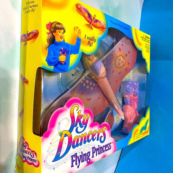 SKY DANCER VTG 1995 COLLECTIBLE FLYING PRINCESS WIND CHARMER IN ORIGINAL BOX - Picture 3 of 14